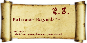Meissner Bagamér névjegykártya
